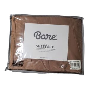 Bare Premium Microfiber Twin XL Sheet Set Brown